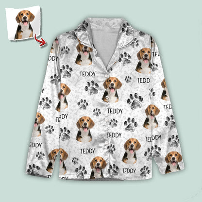 Custom Photo Dog Cat Paw For Dog Cat Lover Pajamas Christmas
