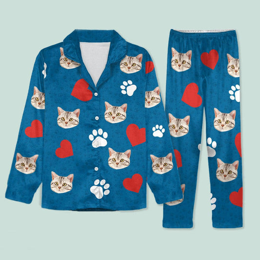 Custom Photo Dog Cat With Accessories Pattern Pet Pajamas