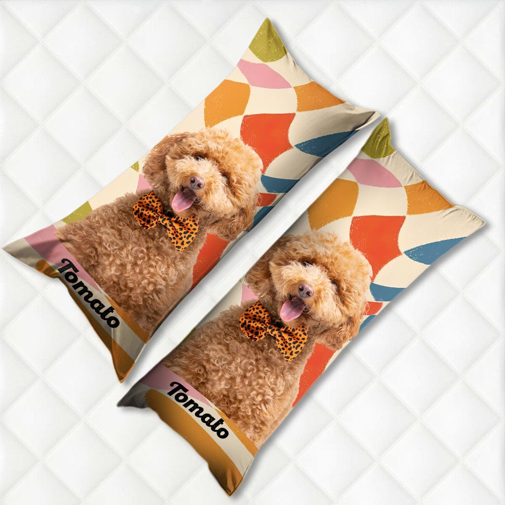 Custom Photo Dog Portrait Rectangle Pillow Case