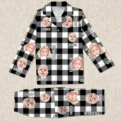 Custom Photo Human Face Flannel Pajamas
