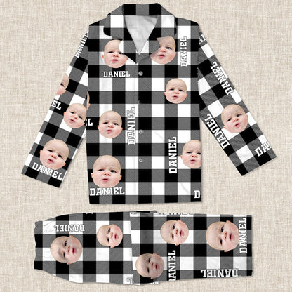 Custom Photo Human Face Flannel Pajamas