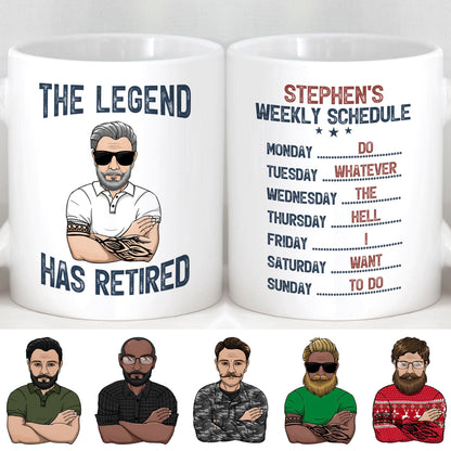 The Legend Has Retired Personalized Custom Family Mug