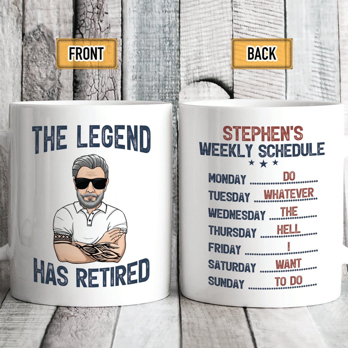 The Legend Has Retired Personalized Custom Family Mug