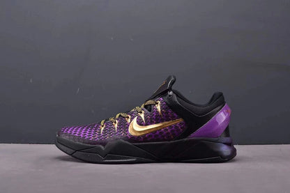 Men's Kobe 7 Black Purple Gold Shoes