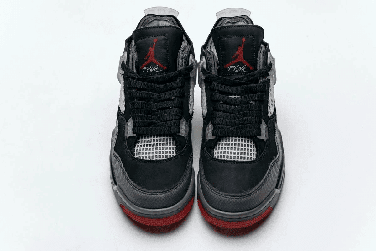 Men's OFF White x Air Jordan 4 Bred Shoes