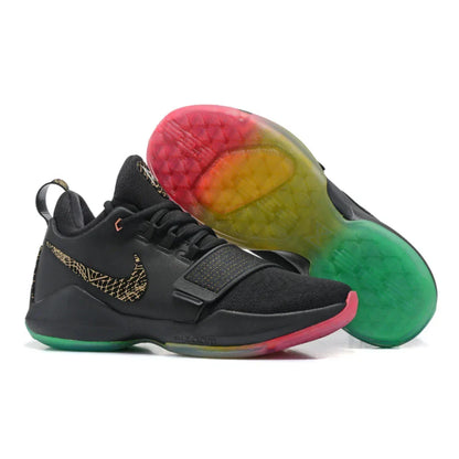 Men's Nike PG1 Black Gold Coloured Shoes