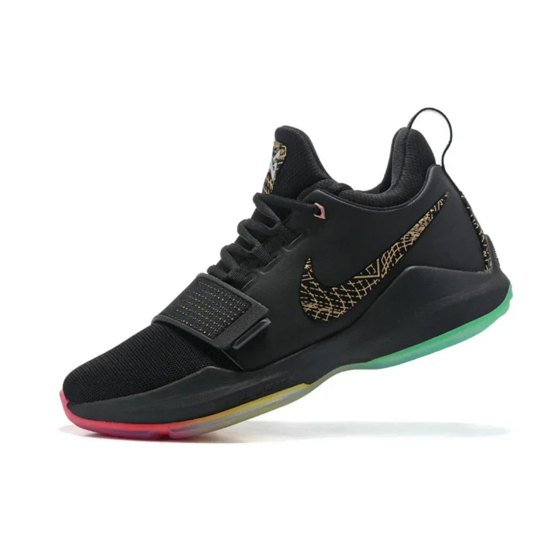 Men's Nike PG1 Black Gold Coloured Shoes