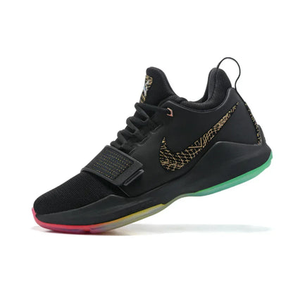 Men's Nike PG1 Black Gold Coloured Shoes