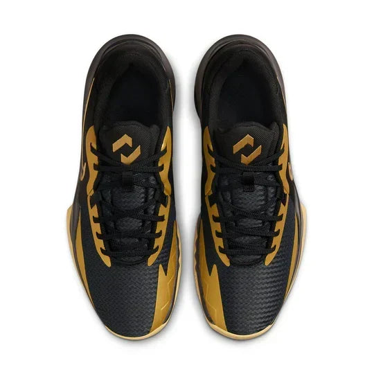 Men's Nike Precision 6 Black Metallic Gold Shoes