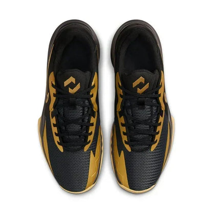 Men's Nike Precision 6 Black Metallic Gold Shoes