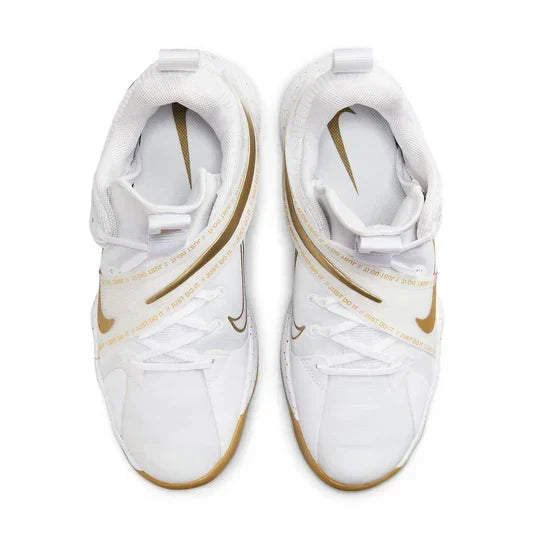 Men's Nike React Hyperset White Metallic Gold Shoes