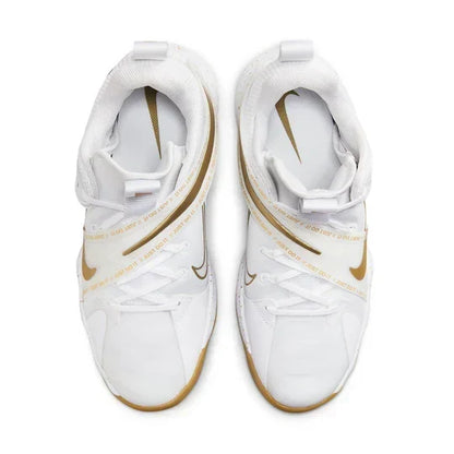 Men's Nike React Hyperset White Metallic Gold Shoes