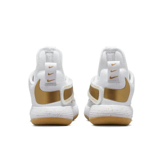 Men's Nike React Hyperset White Metallic Gold Shoes