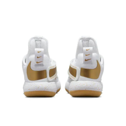 Men's Nike React Hyperset White Metallic Gold Shoes
