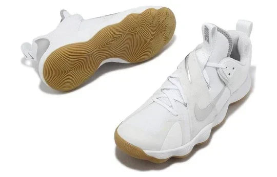 Men's Nike React Hyperset White Metallic Silver Shoes