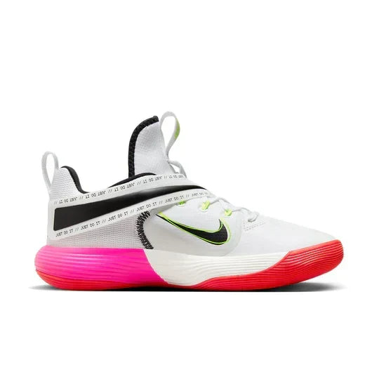 Men's Nike React Hyperset White Pink Orange Shoes