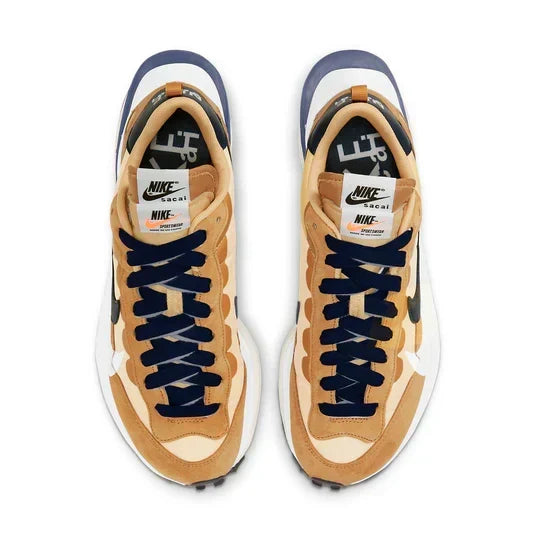 Men's Nike Vaporwaffle Sacai Sesame Blue Void Shoes