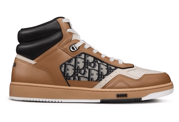 Men's Dior B27 High Coffee Cream Black Shoes