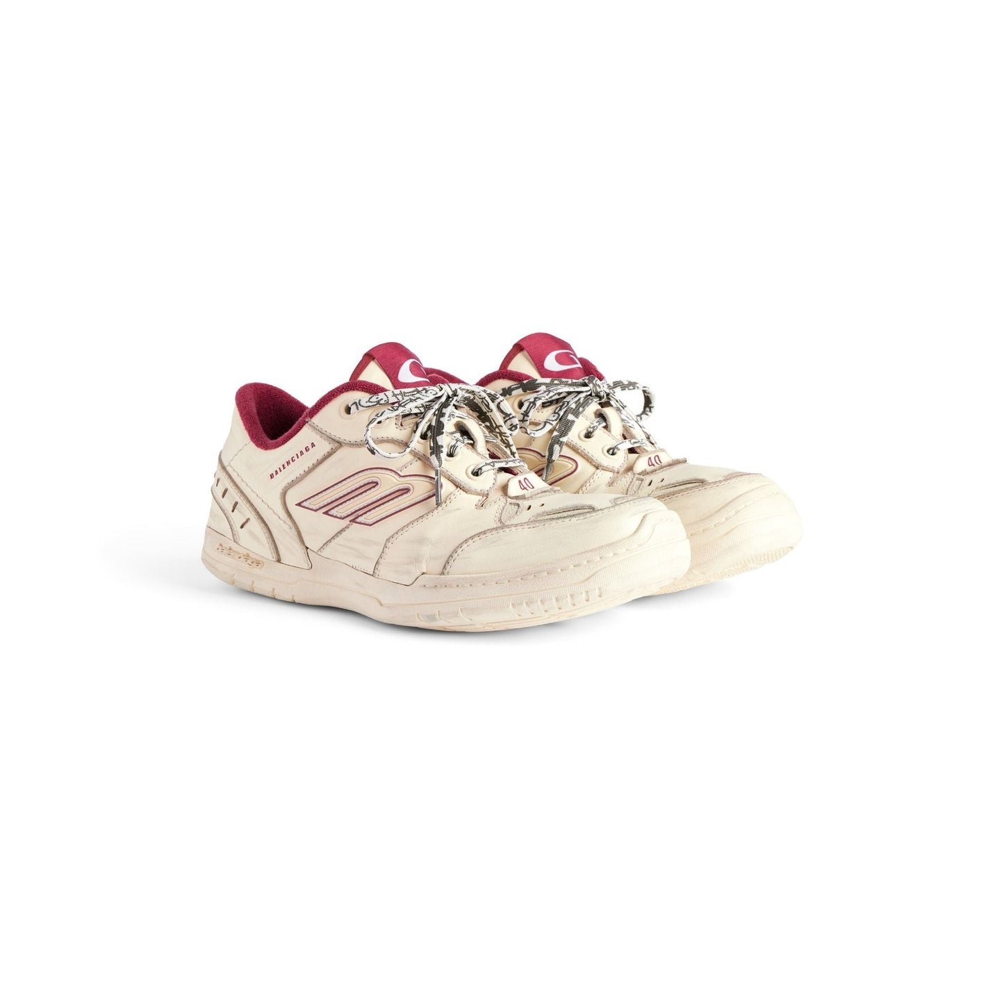 Men' Balenciaga Hamptons Worn-out Trainers White Sneaker