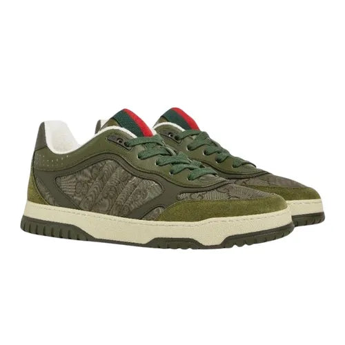 Men's Gucci Re-Web Dark Green Sneakers