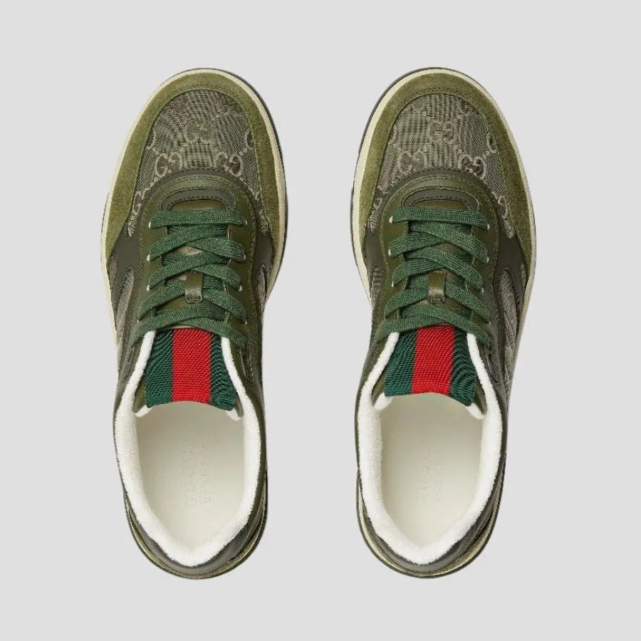 Men's Gucci Re-Web Dark Green Sneakers