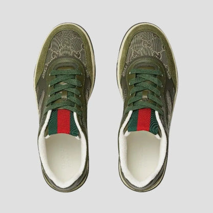 Men's Gucci Re-Web Dark Green Sneakers