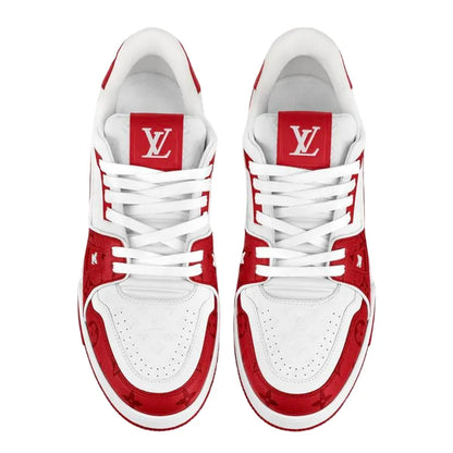 Men's Louis Vuitton Trainer Red White Sneakers