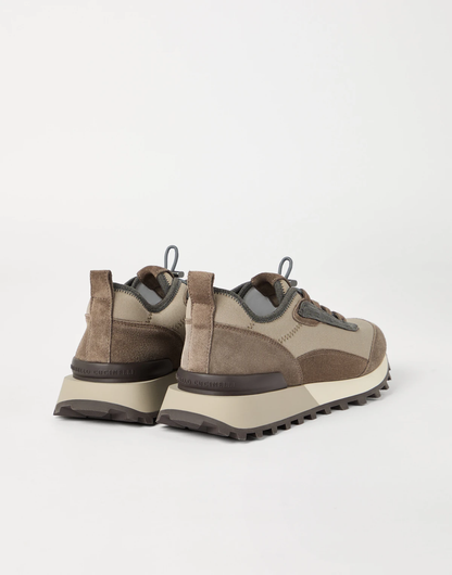 Men’s Brunello Cucinelli Mesh Brown Sneakers