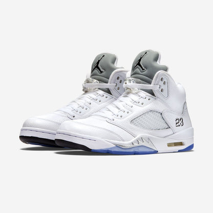 Men's Air Jordan 5 'White Metallic' Shoes