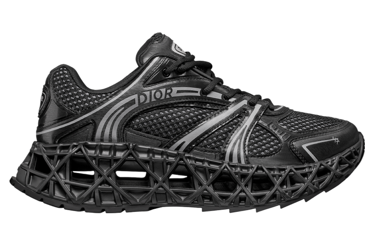 Men's Dior GreyBlack Mesh and Rubber B35 NXXT Black Sneakers