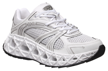 Men's Dior GreyBlack Mesh and Rubber B35 NXXT White Sneakers