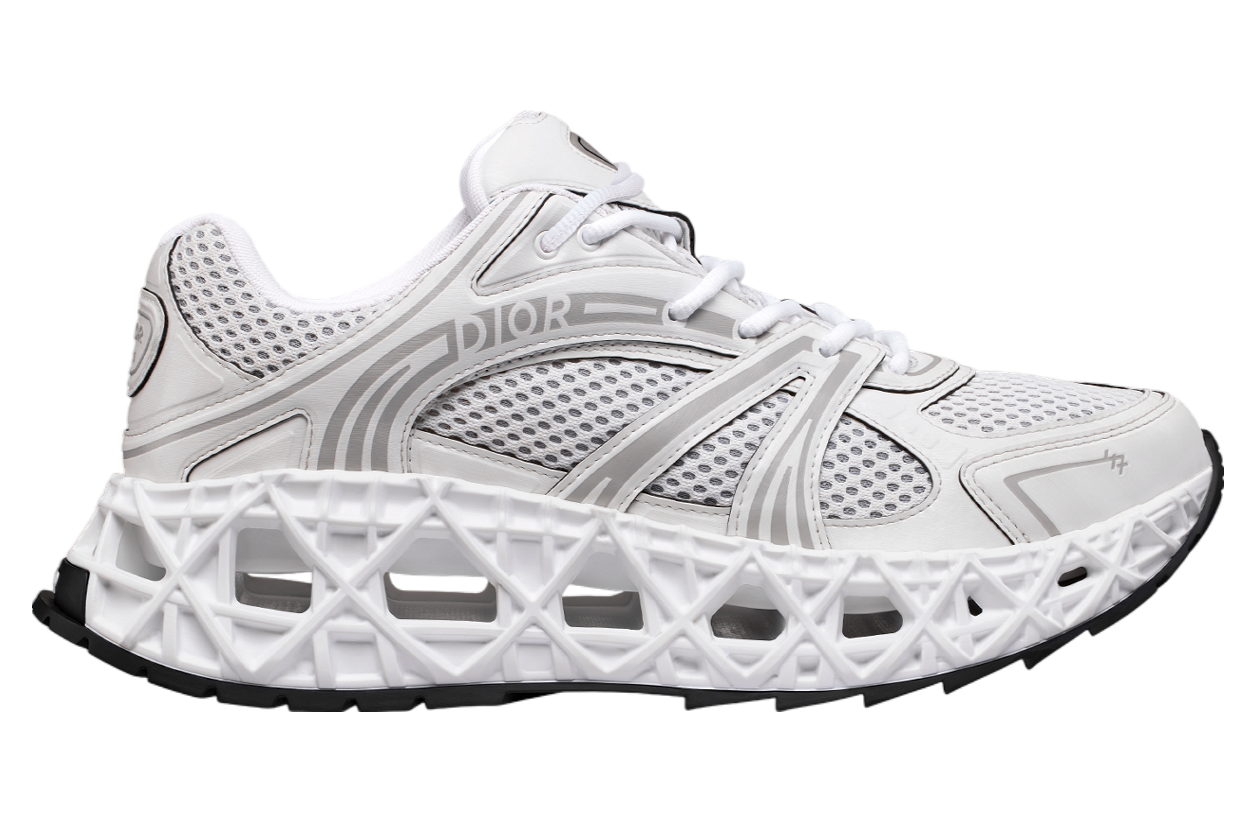 Men's Dior GreyBlack Mesh and Rubber B35 NXXT White Sneakers