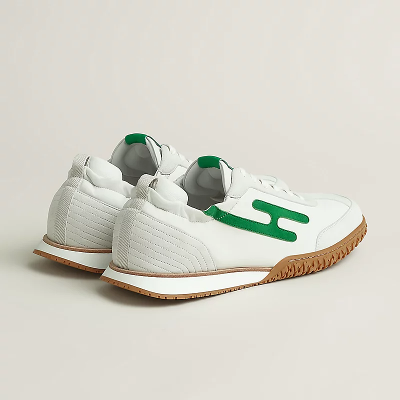 Men's Hermes Jet White Jungle Green Sneakers