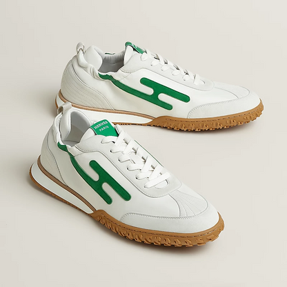 Men's Hermes Jet White Jungle Green Sneakers