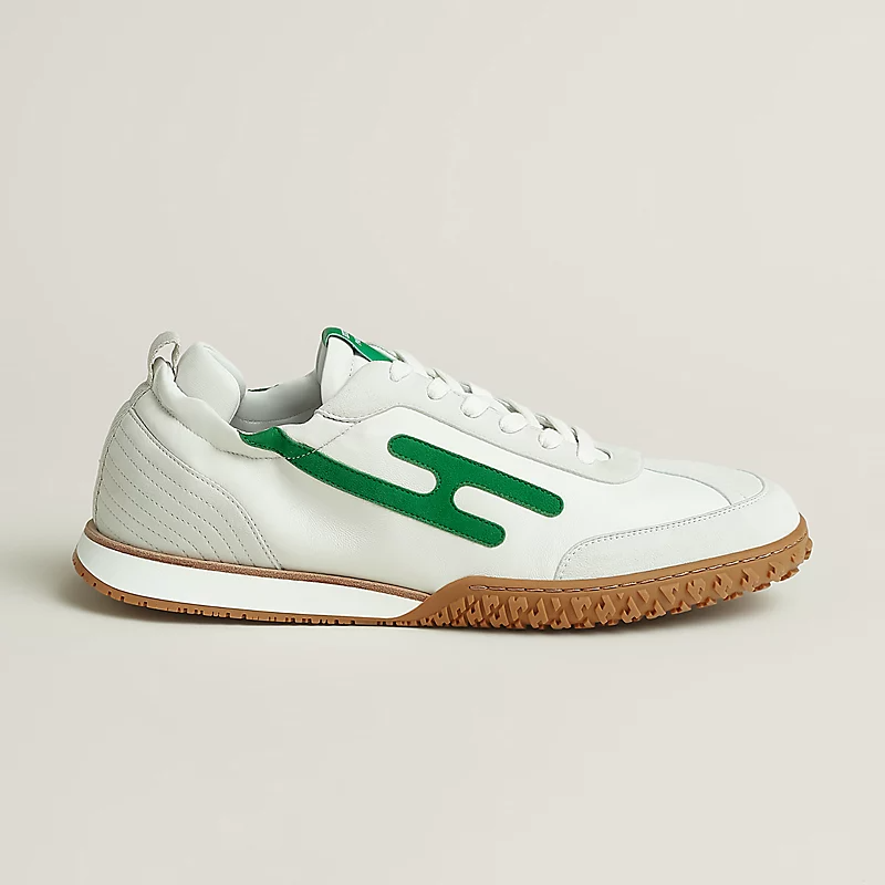 Men's Hermes Jet White Jungle Green Sneakers