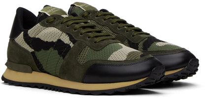 Men's Valentino Garavani Rockrunner Olive Beige Sneakers