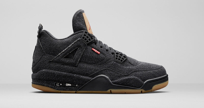 Men's   Leviâ€™s x Air Jordan 4 Retro Black Shoes