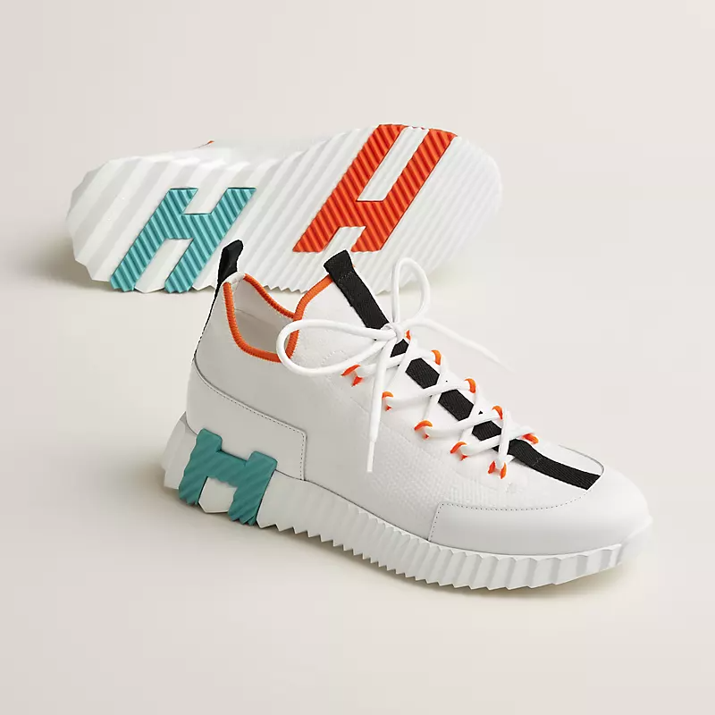 Men's Hermès Bouncing Multicolored White Sneakers