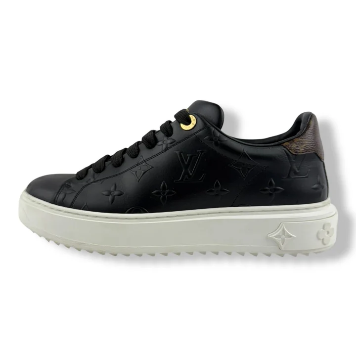 Men's Louis VuittonTime Out Black Monogram Sneakers