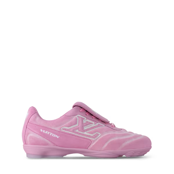 Men's Louis Vuitton Footprint Soccer Pink Sneakers