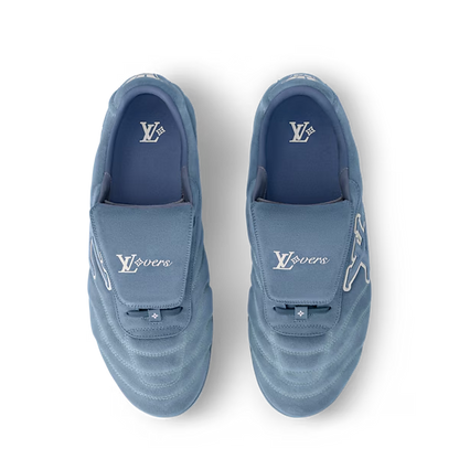 Men's Louis Vuitton Footprint Soccer Blue Sneakers