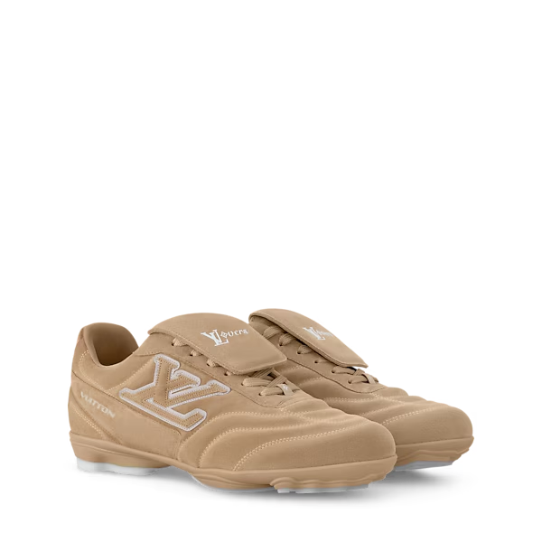 Men's Louis Vuitton Footprint Soccer Beige Sneakers