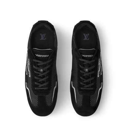 Men's Louis Vuitton Rally Black Denim Blue Sneakers