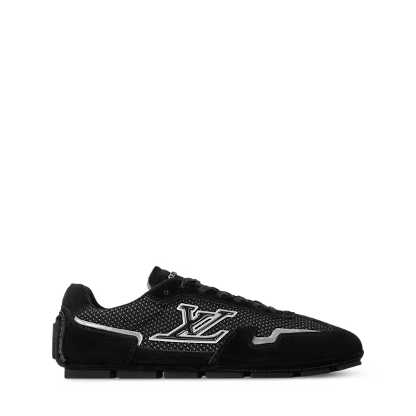 Men's Louis Vuitton Rally Black Denim Blue Sneakers