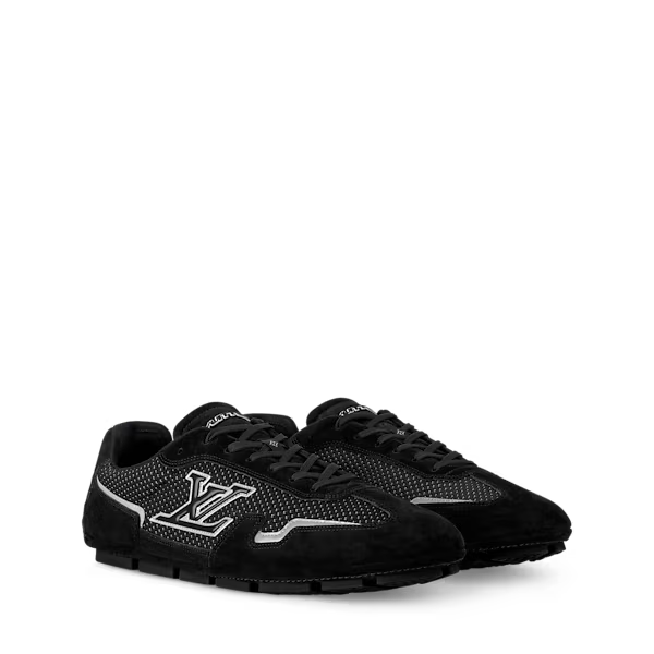 Men's Louis Vuitton Rally Black Denim Blue Sneakers