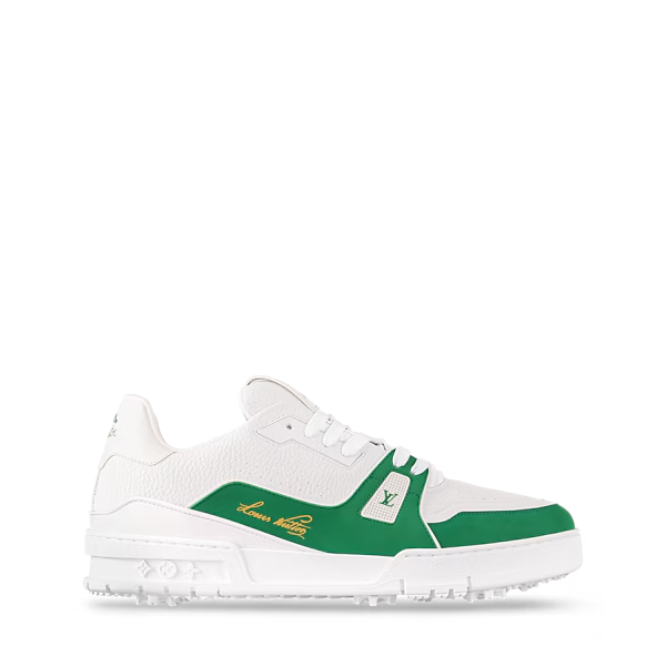 Men's Louis Vuitton Trainer Green Sneakers