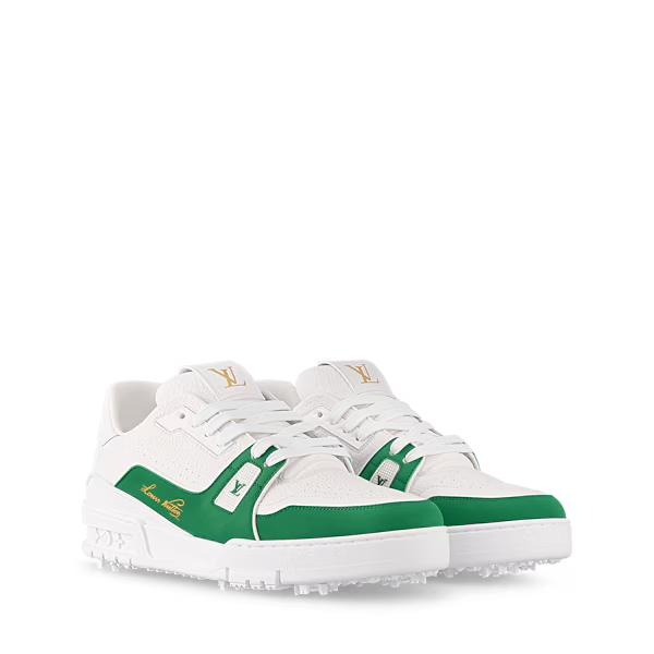 Men's Louis Vuitton Trainer Green Sneakers