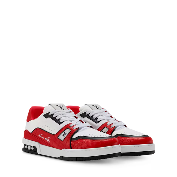 Men's Louis Vuitton Trainer Red Sneakers