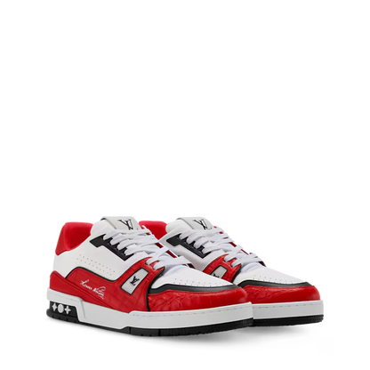 Men's Louis Vuitton Trainer Red Sneakers