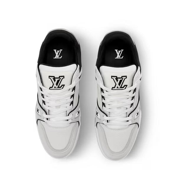 Men's Louis Vuitton Trainer White Black Sneakers